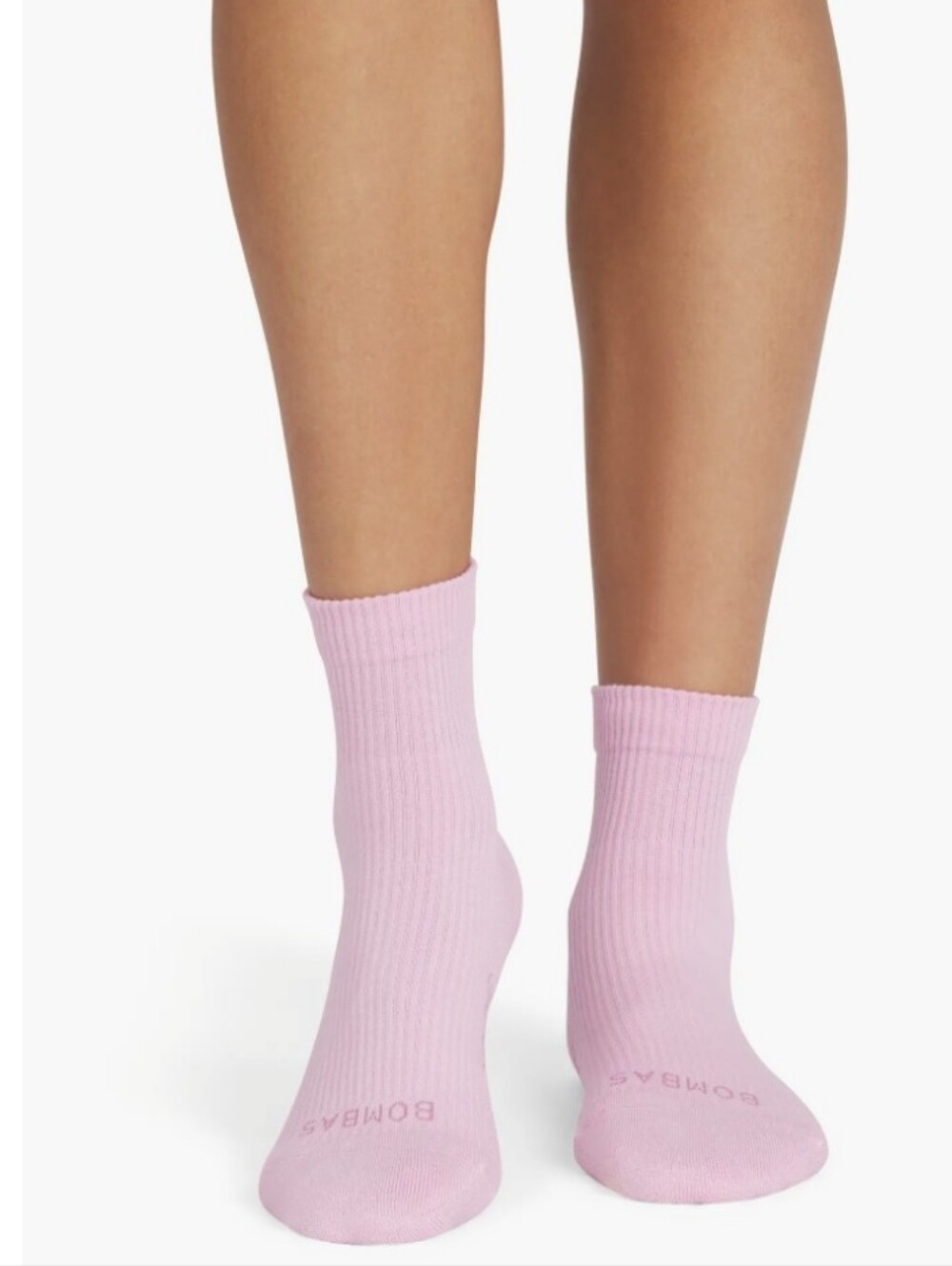 Bombas Solid Modern Rib Quarter Socks - Picture 2 of 6